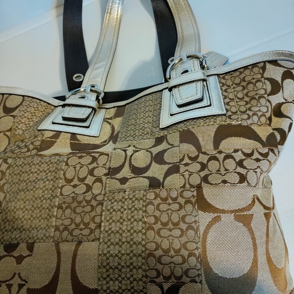 Coach Soho Signature Patchwork Tote Handbag 12318 - Picture 6 of 13